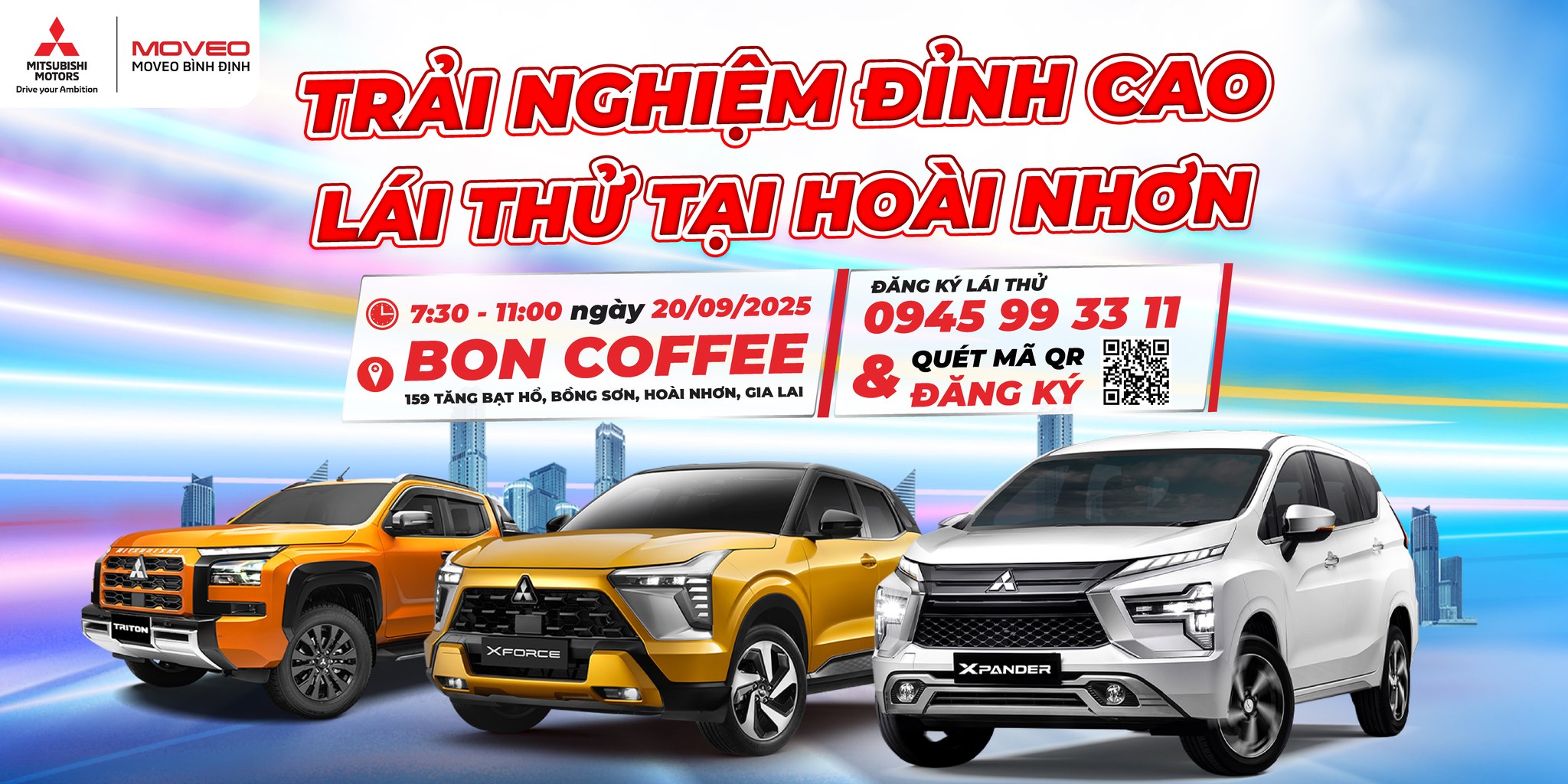 lái thử xe mitsubishi binh dinh